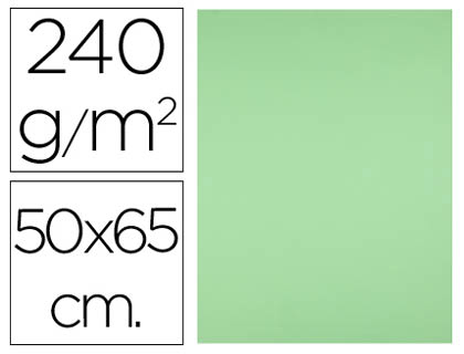 Cartulina Liderpapel 50x65cm. 240g/m² verde pistacho